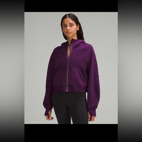 LULULEMON Hawaii SCUBA Oversized Full Zip HOODIE Dramatic Magenta Purple M/L ๐ - Picture 12 of 13